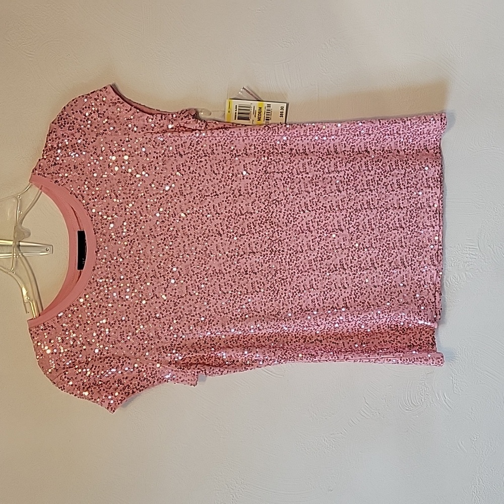 Pink sequin top